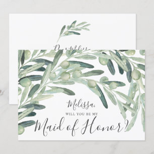 Olive, jij wordt mijn bruidsmeisje kaart