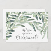 Olive, jij wordt mijn bruidsmeisje kaart (Voorkant / Achterkant)