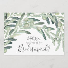 Olive, jij wordt mijn bruidsmeisje kaart