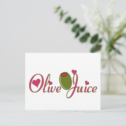 Olive Juice Briefkaart (Staand voorkant)