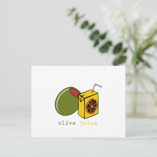 Olive Juice Briefkaart (Staand voorkant)