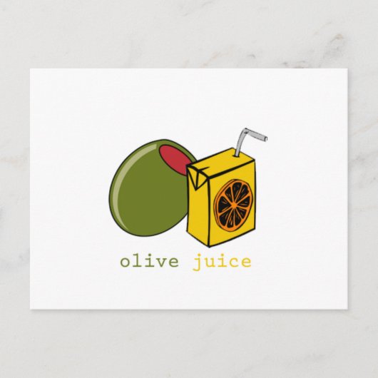 Olive Juice Briefkaart (Voorkant)