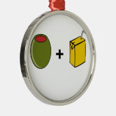 Olive Juice Ik hou van je Metalen Ornament (Rechts)