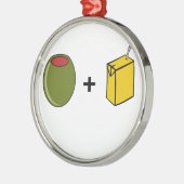 Olive Juice Ik hou van je Metalen Ornament (Links)