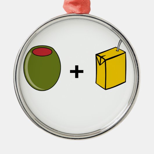 Olive Juice Ik hou van je Metalen Ornament (Voorkant)
