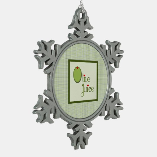 Olive Juice Tin Sneeuwvlok Ornament (Links)