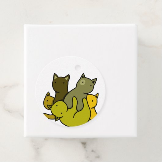 Olive kittens bedankjes labels (In situ)