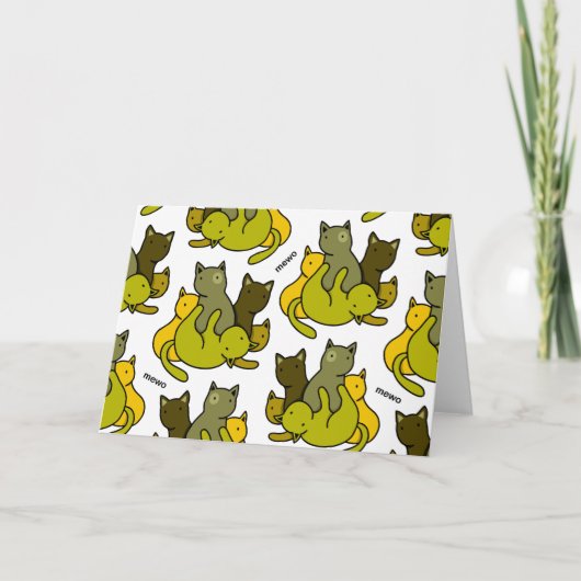 Olive kittens bedankkaart (Voorkant)
