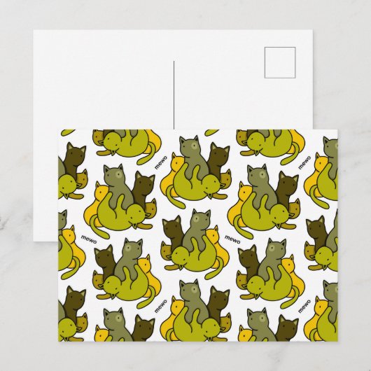 Olive kittens briefkaart (Voorkant / Achterkant)