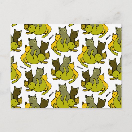 Olive kittens briefkaart (Voorkant)