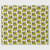 Olive kittens cadeaupapier (Vlak)