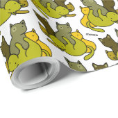 Olive kittens cadeaupapier (Rol Hoek)