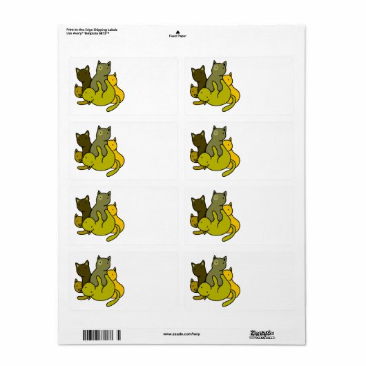 Olive kittens etiket (Full Sheet)