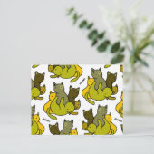 Olive kittens feestdagenkaart (Staand voorkant)