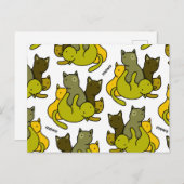 Olive kittens feestdagenkaart (Voorkant / Achterkant)