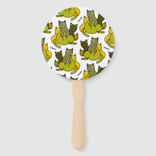 Olive kittens handwaaier (Achterkant)