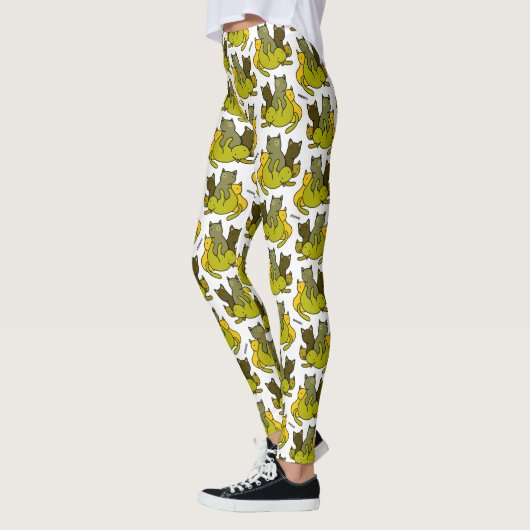 Olive kittens leggings (Links)
