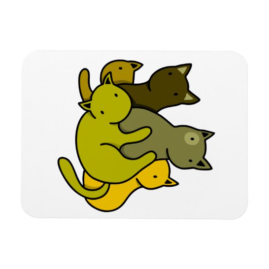 Olive kittens magneet (Horizontaal)