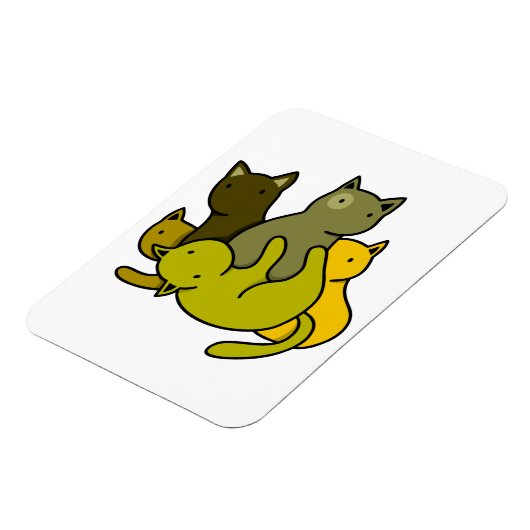 Olive kittens magneet (Linkerzijde)