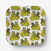 Olive kittens papieren bordje (Voorkant)