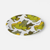 Olive kittens papieren bordje (Gekanteld)