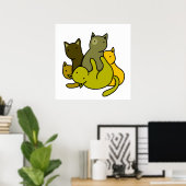 Olive kittens poster (Thuiskantoor)