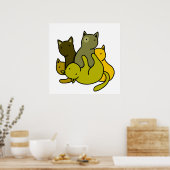 Olive kittens poster (Keuken)