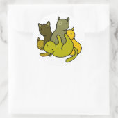 Olive kittens ronde sticker (Tas)
