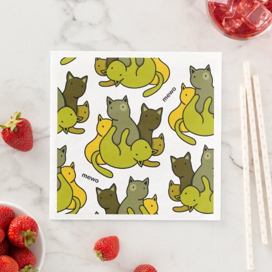 Olive kittens servet (Insitu)