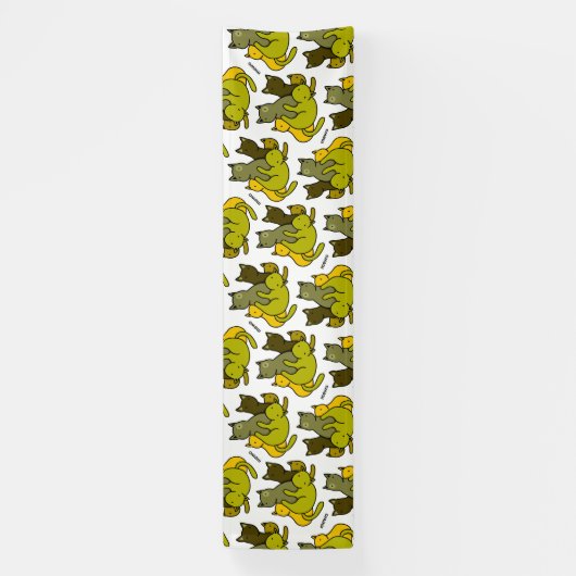 Olive kittens spandoek (Verticaal)