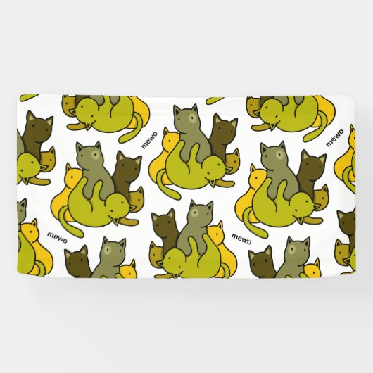 Olive kittens spandoek (Horizontaal)