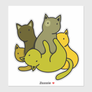 Olive kittens sticker