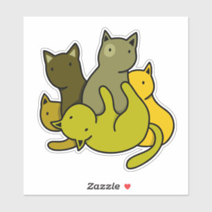Olive kittens sticker