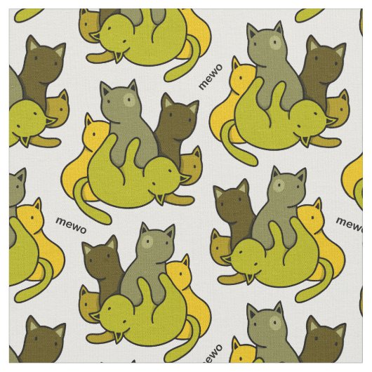 Olive kittens stof (Close Up)