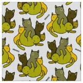 Olive kittens stof (Close Up)