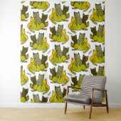 Olive kittens wandkleed (In situ)