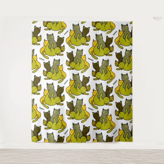 Olive kittens wandkleed (Voorkant)