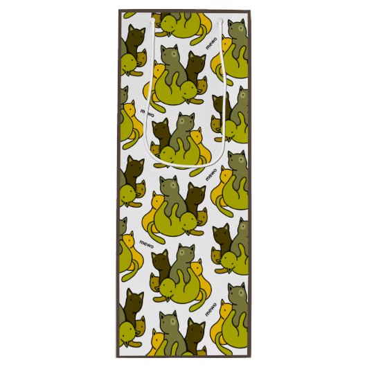 Olive kittens wijn cadeautas (Voorkant)
