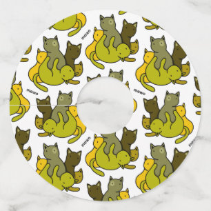 Olive kittens wijnglaslabel