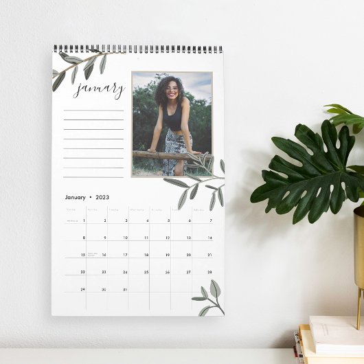 Olive Leaf | 12 Fotokalender met notities Kalender