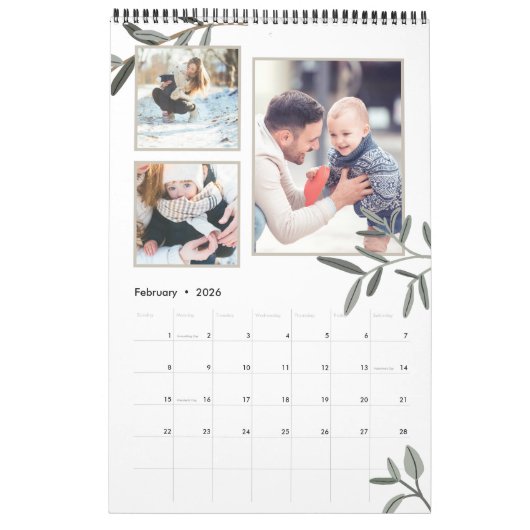 Olive Leaf | 36 Foto gepersonaliseerd Kalender (Feb 2026)