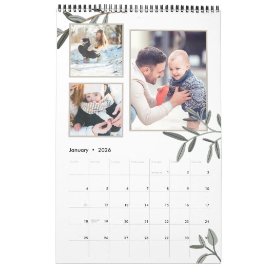 Olive Leaf | 36 Foto gepersonaliseerd Kalender (Jan 2026)
