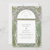 Olive Leaf Arch Art Nouveau bruiloft Kaart (Voorkant)