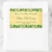 Olive Leaf Custom Soap Faux Parchment Sticker (Tas)