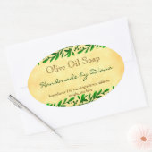 Olive Leaf Custom Soap Faux Parchment Sticker (Envelop)