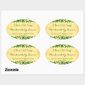 Olive Leaf Custom Soap Faux Parchment Sticker (Vel)