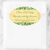 Olive Leaf Custom Soap Faux Parchment Sticker (Tas)