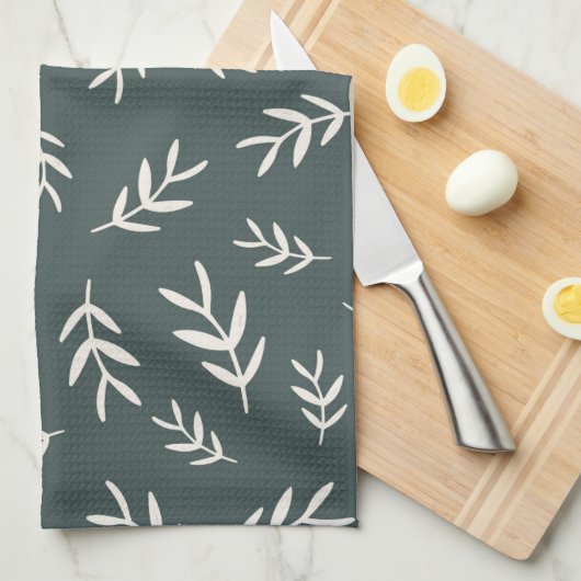 Olive Leaf Kitchen Towel Theedoek (Quarter Fold)
