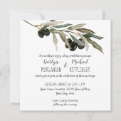Olive Leaf Leaves Branch Waterverf Summer Wedding Kaart (Voorkant)