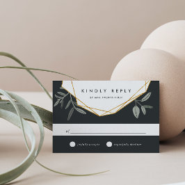 Olive Leaf RSVP-kaart RSVP Kaartje